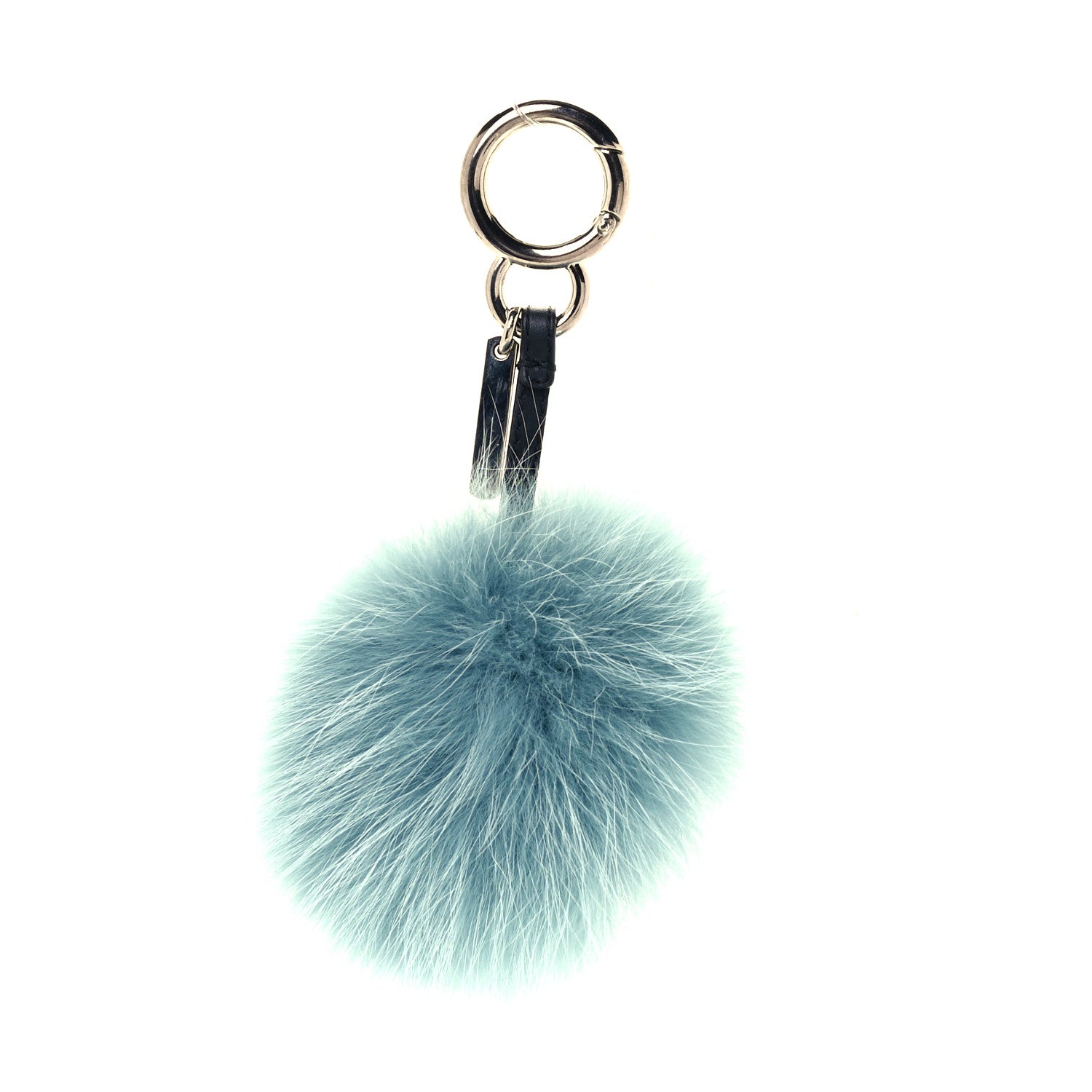 Fendi Fox Mink Rabbit Fur Vitello Flamingo Mini Monster Bag Bug Charm Lagoon Black Multicolor 5 of 5