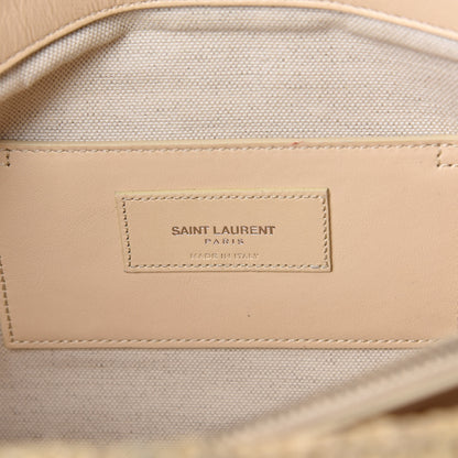 Saint Laurent Raffia Monogram Large College Satchel Naturale 6 of 9