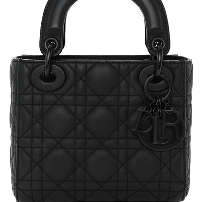 Christian Dior Ultra Matte Calfskin Cannage Mini Lady Dior Black 7 of 10