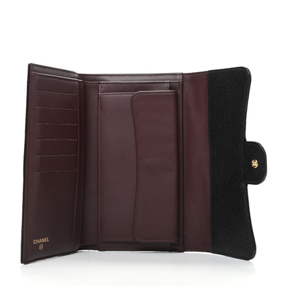 Chanel Caviar Quilted Long Flap Wallet Black 5 of 8