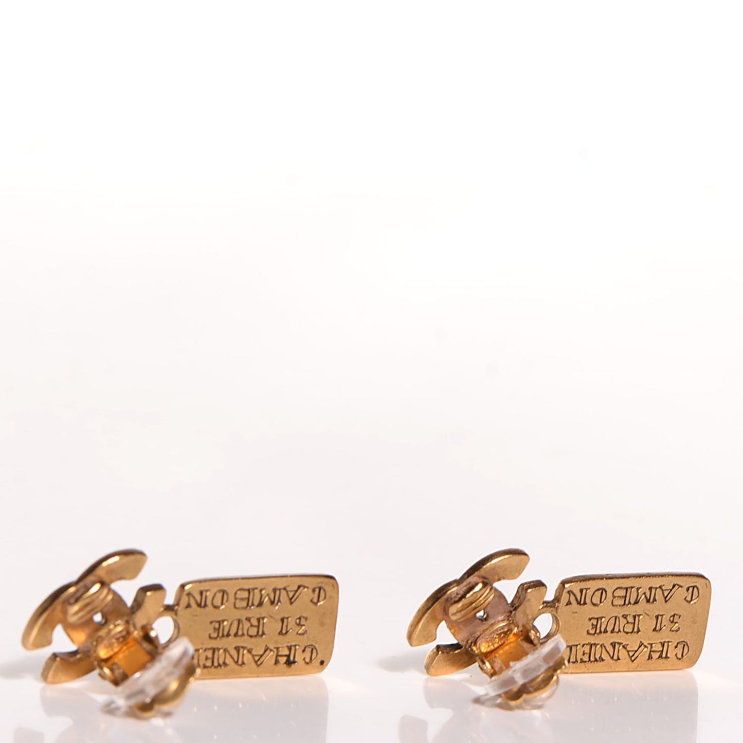 31 Rue Cambon CC Clip On Earrings Gold