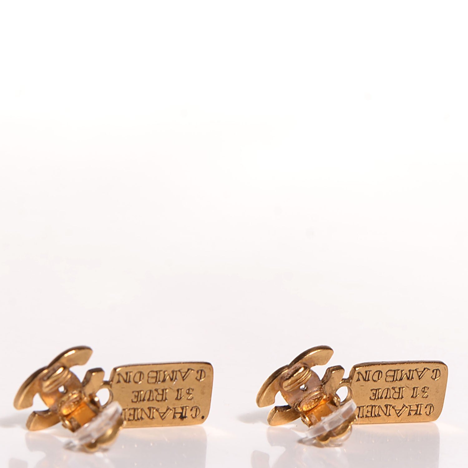 Chanel 31 Rue Cambon CC Clip On Earrings Gold 3 of 4