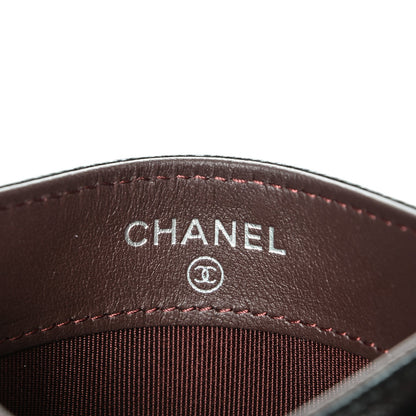 Chanel Caviar Chevron Quilted Card Holder Black 7 of 8