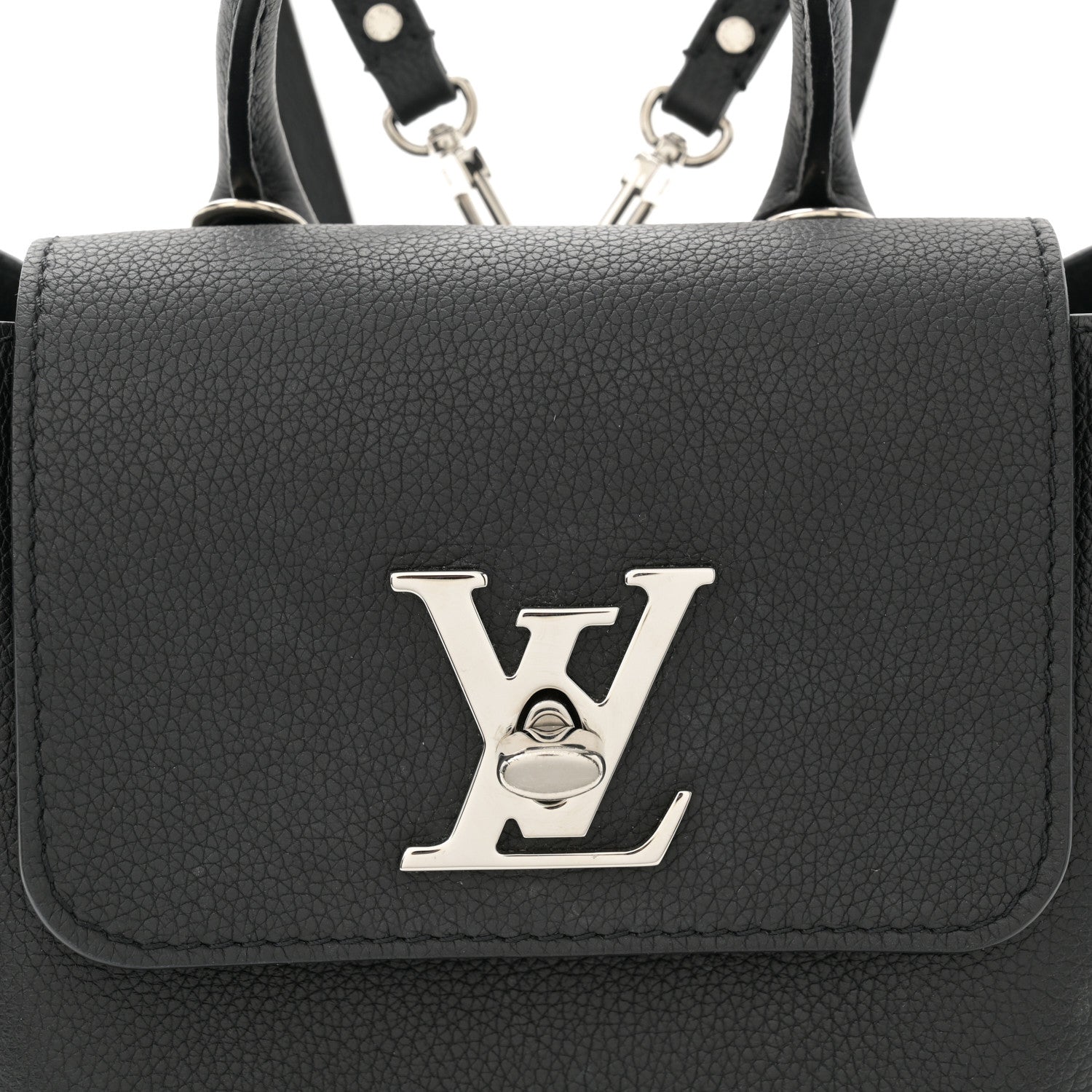 Louis Vuitton Calfskin Lockme Mini Backpack Black 7 of 11