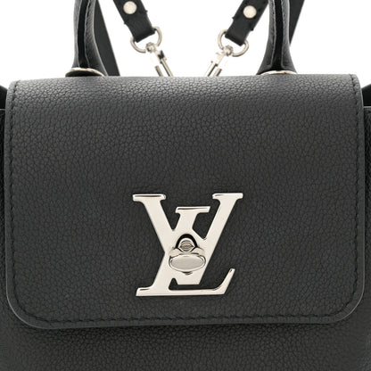 Louis Vuitton Calfskin Lockme Mini Backpack Black 7 of 11
