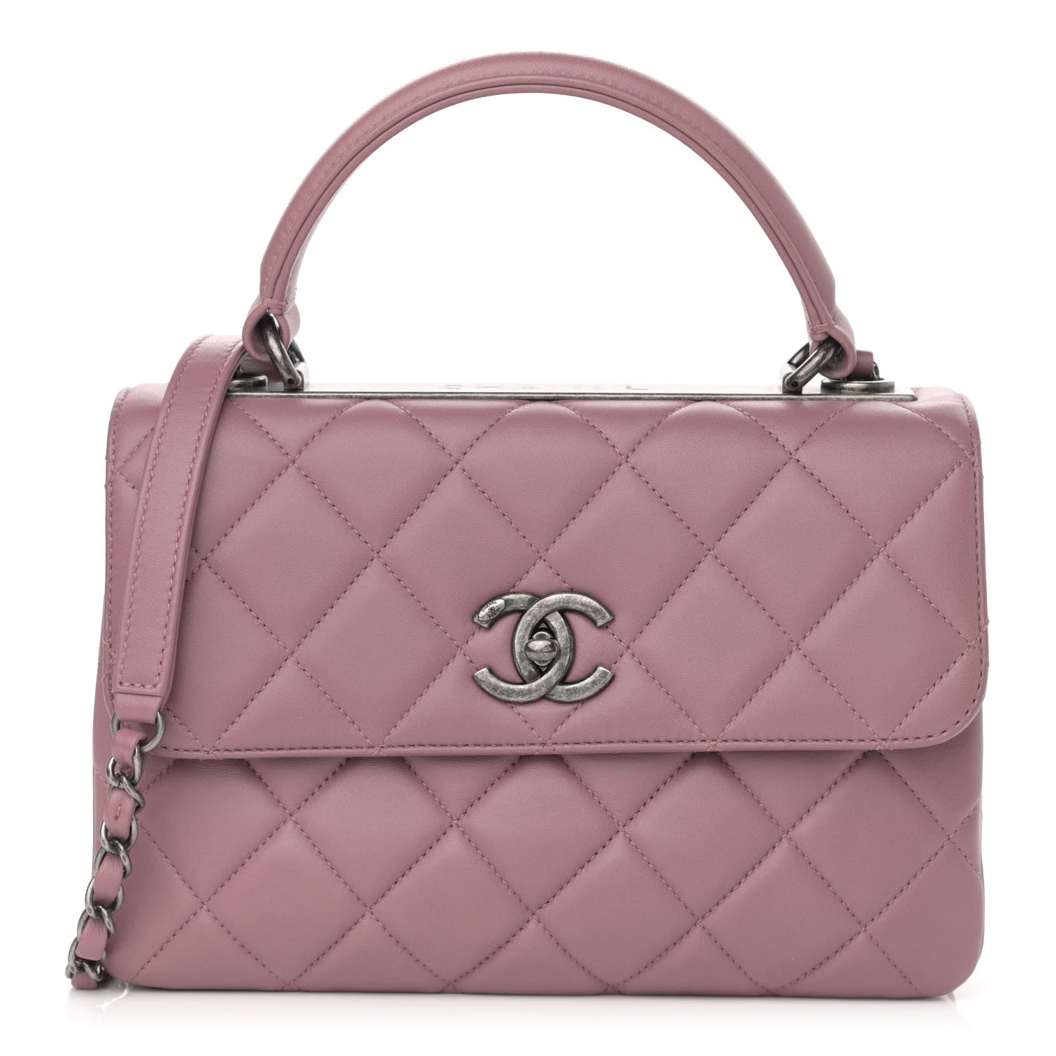 Chanel Lambskin Quilted Small Trendy CC Flap Dual Handle Bag Light Pink 1 of 10