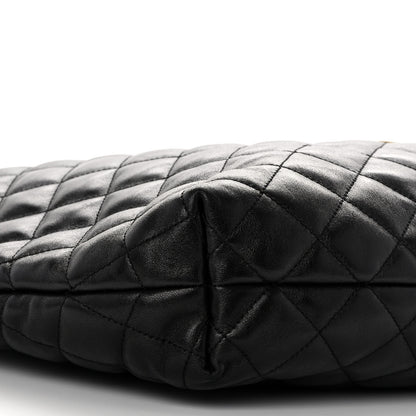 Saint Laurent Lambskin Quilted Maxi Icare Shopping Tote Black 10 of 14