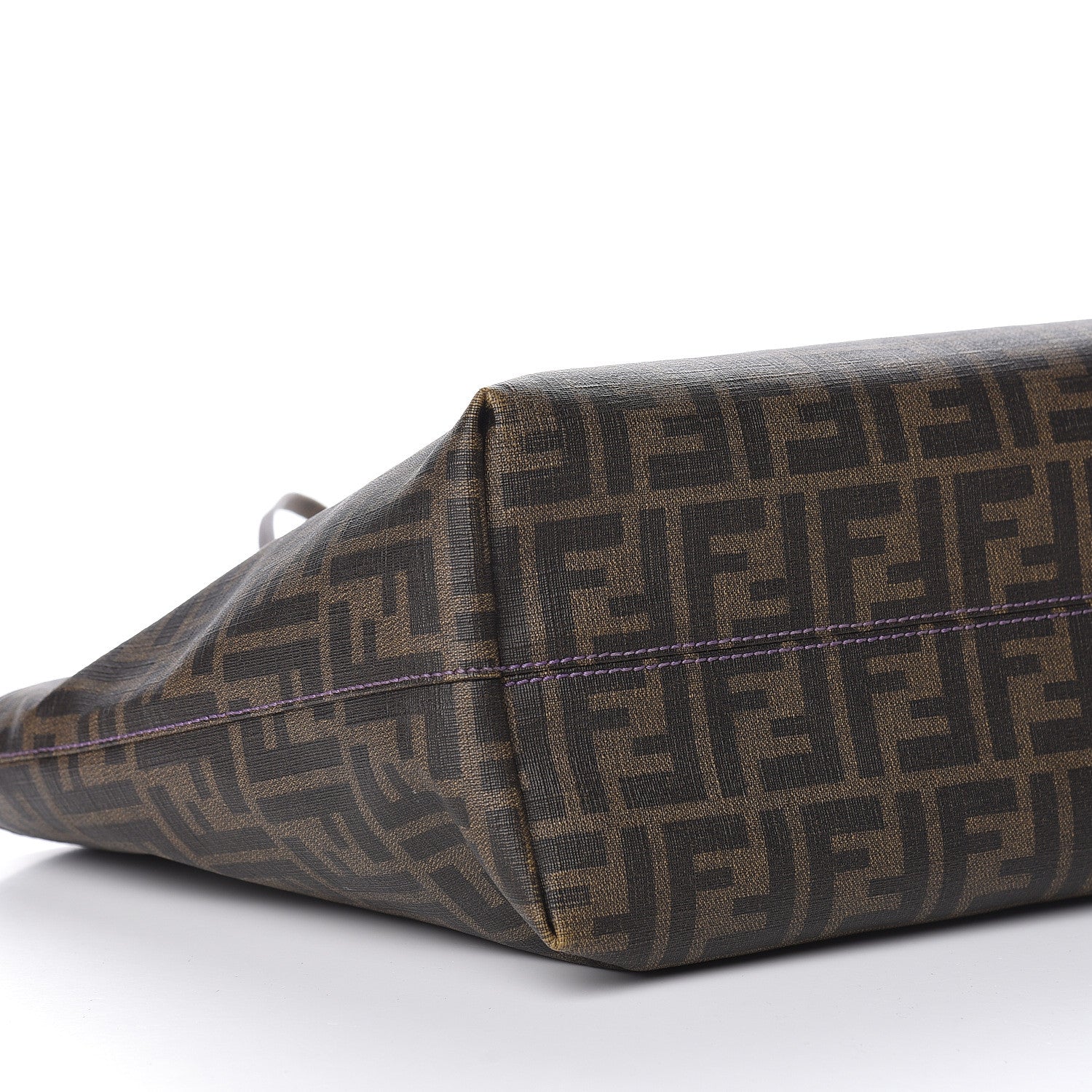 Fendi Zucca Spalmati Small Roll Tote Tobacco Viola 12 of 15