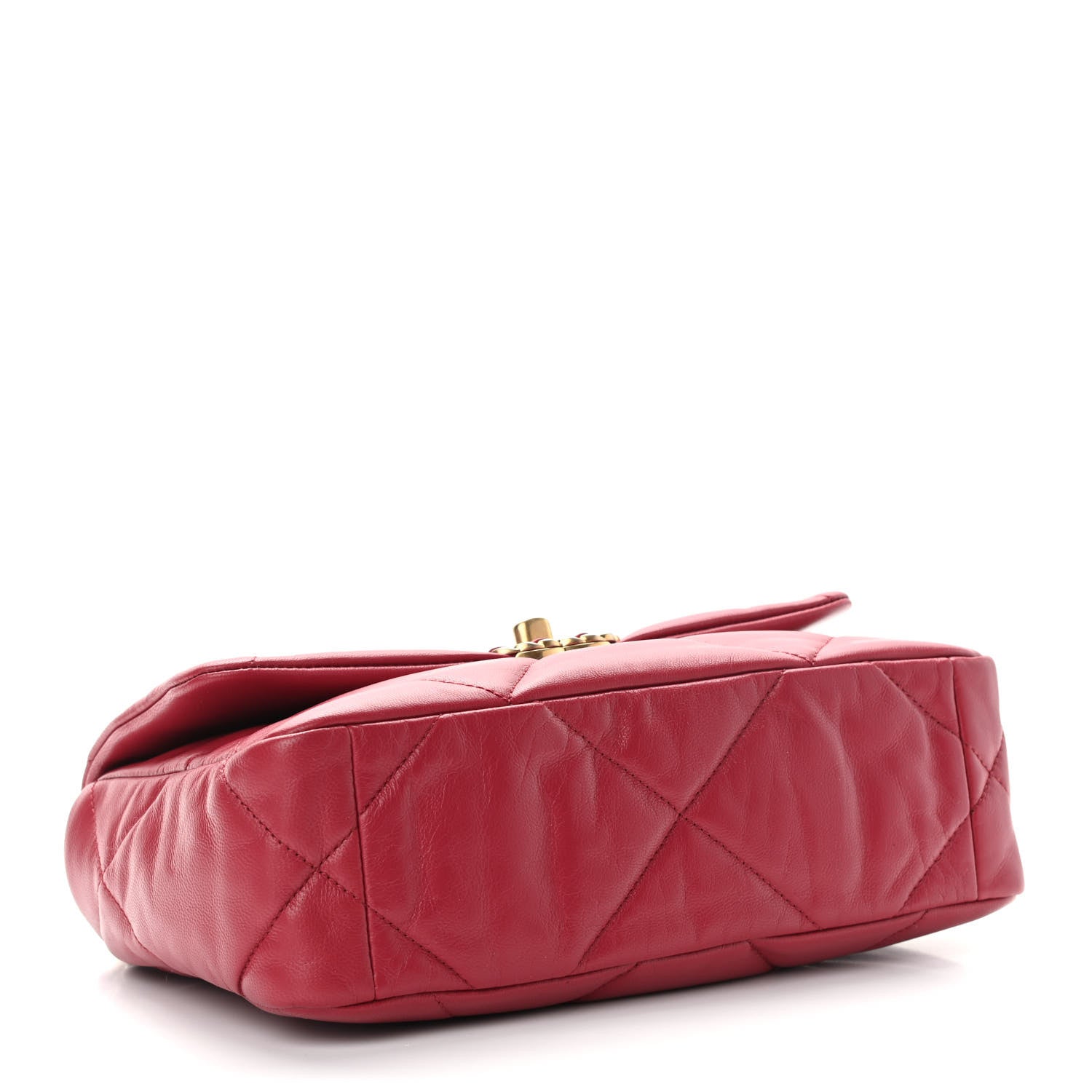 Chanel Goatskin Quilted Medium Chanel 19 Flap Dark Pink 4 of 11