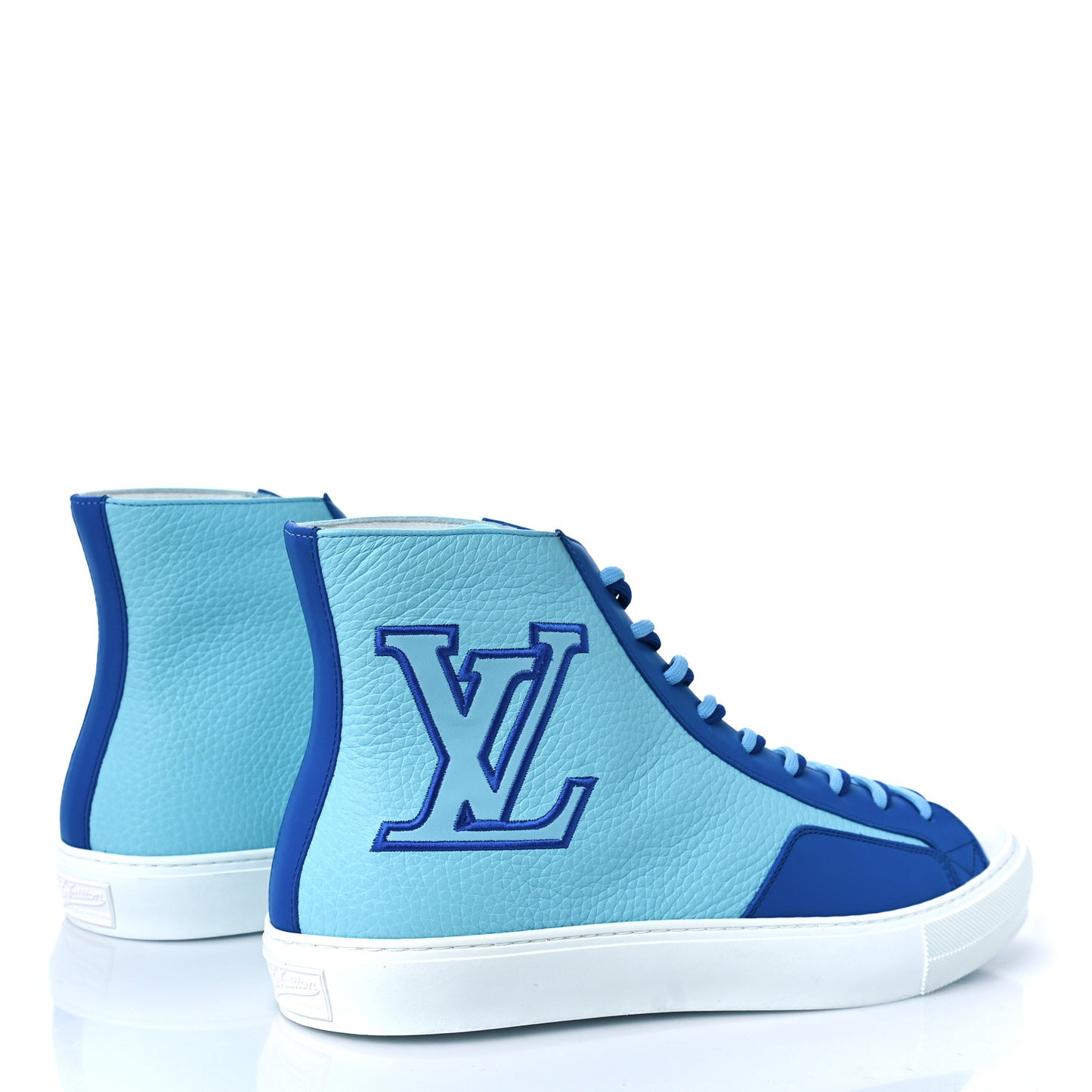Calfskin Tattoo Sneaker Boots 8 Blue