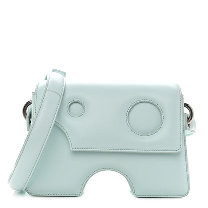 Off-White Calfskin Burrow 22 Shoulder Bag Light Blue 1 of 9