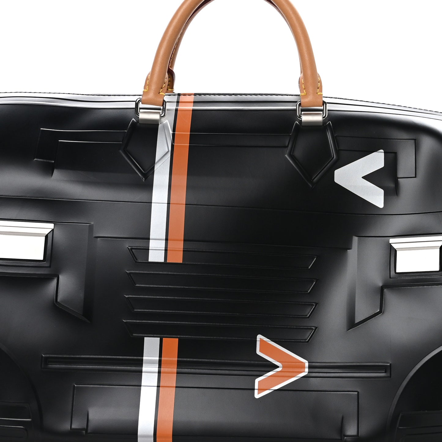Calfskin Spaceship Embossed Speedy 40 Black