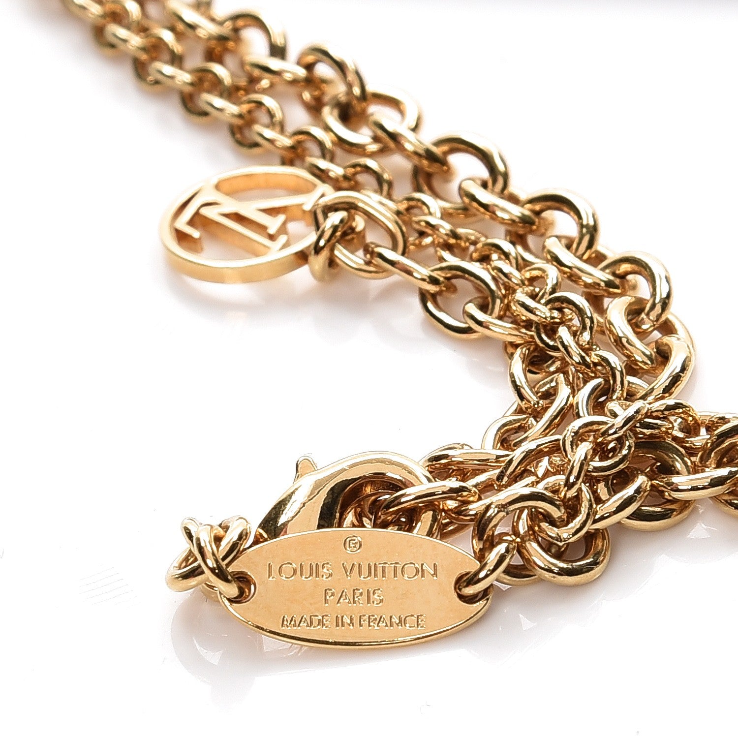 Louis Vuitton Trunkies Strass Necklace Gold 6 of 6