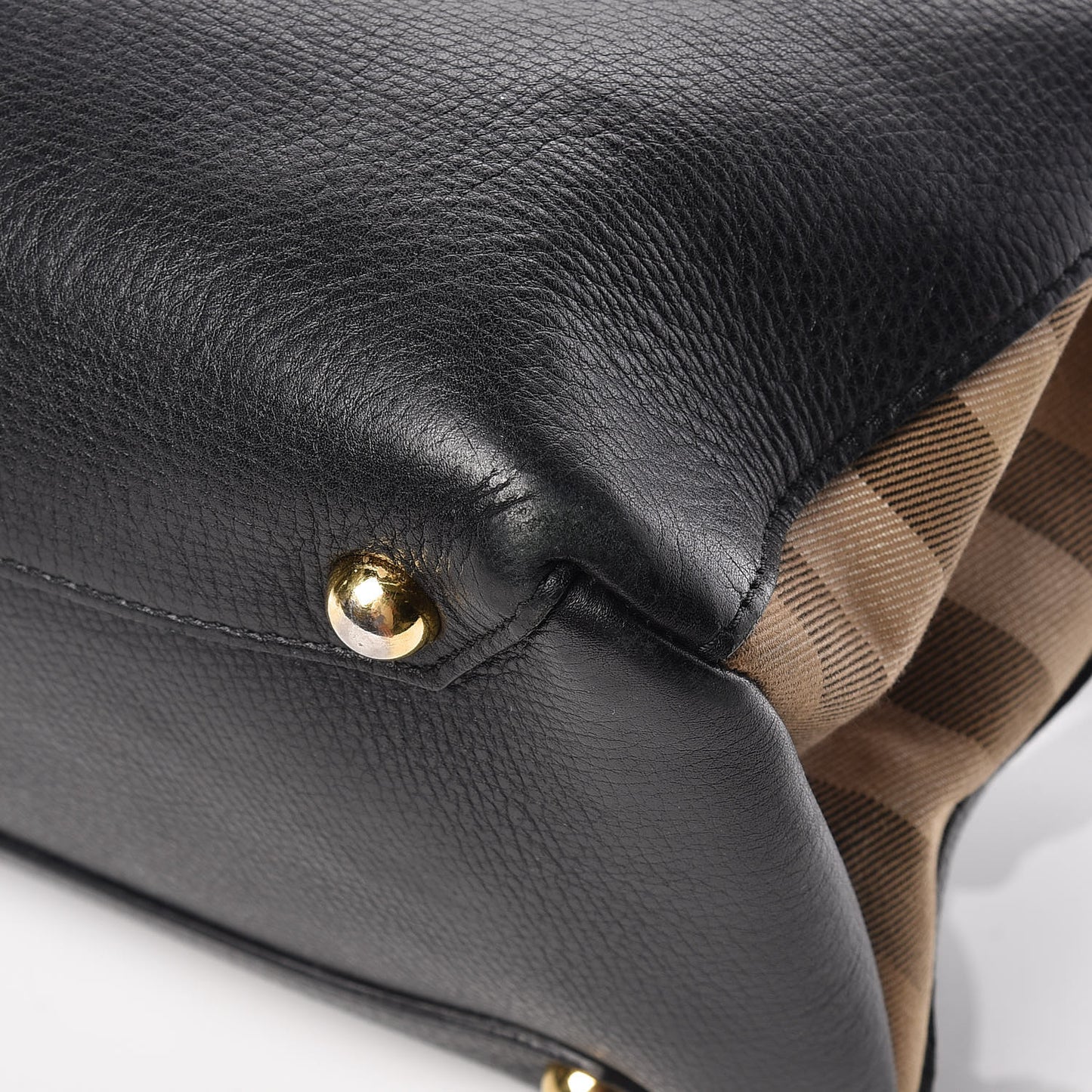 Smooth Calfskin Medium Banner Tote Black