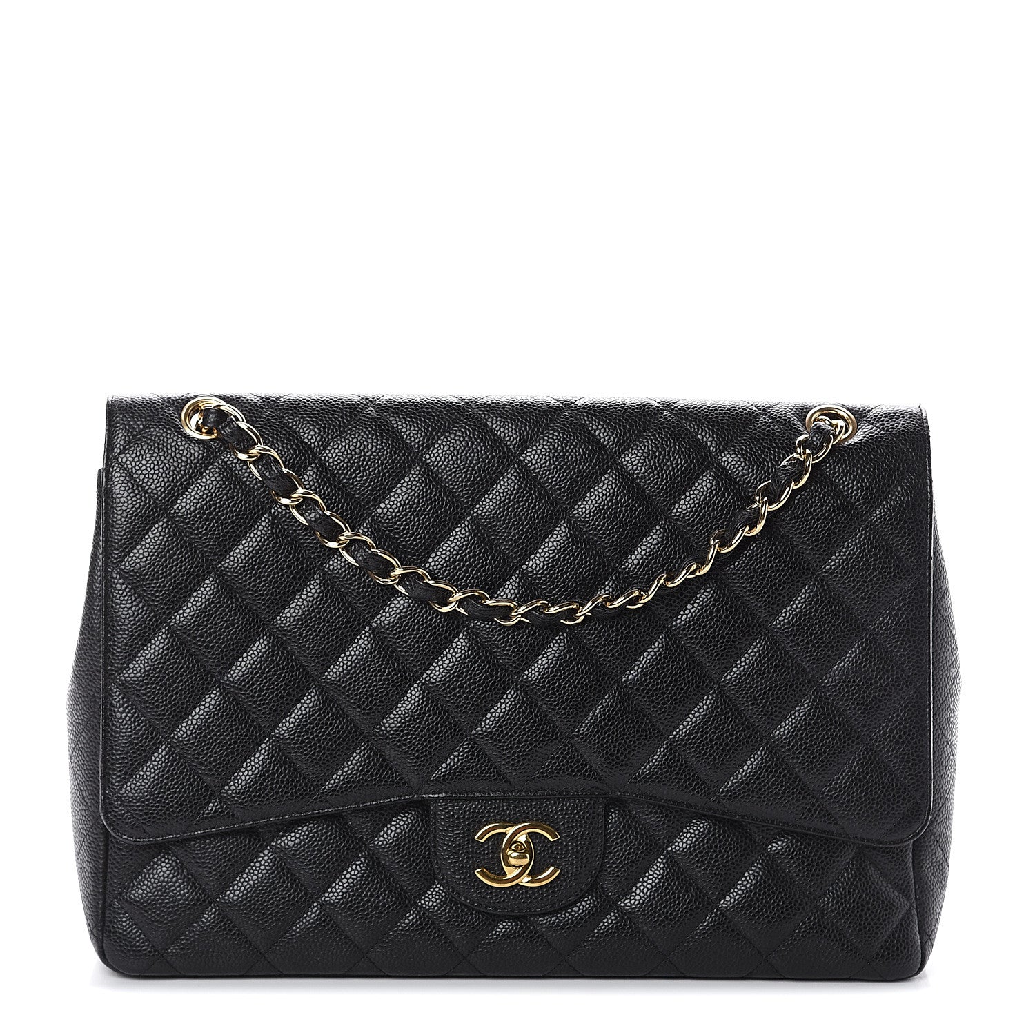 Chanel Caviar Quilted Maxi Single Flap Black 1 of 9