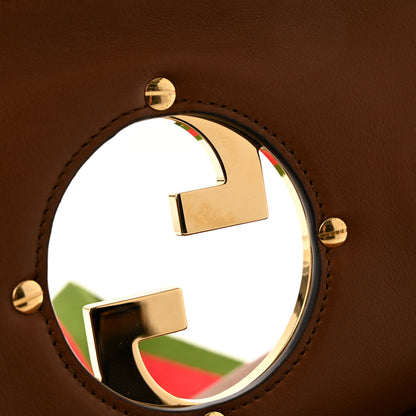 Gucci Roxy Calfskin Web Medium Blondie Shoulder Flap Bag Cuir 14 of 15
