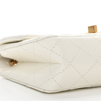 Chanel Aged Calfskin Quilted 2.55 Reissue Mini Flap White 9 of 11