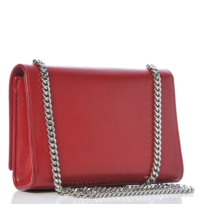 Saint Laurent Calfskin Small Classic Monogram Kate Tassel Satchel Red 3 of 14