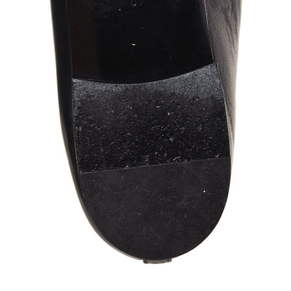 Chanel Lambskin Patent Cap Toe Ballerina Flats 37 Black 9 of 20