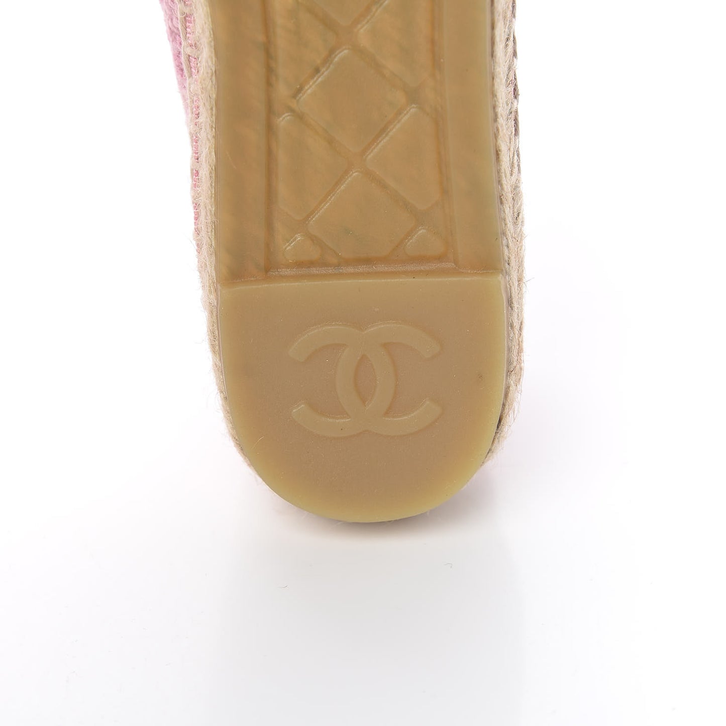 Tweed Patent CC Espadrilles 36 Pink Black