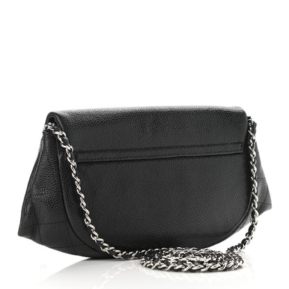 Chanel Caviar Half Moon Wallet On Chain WOC Black 5 of 22