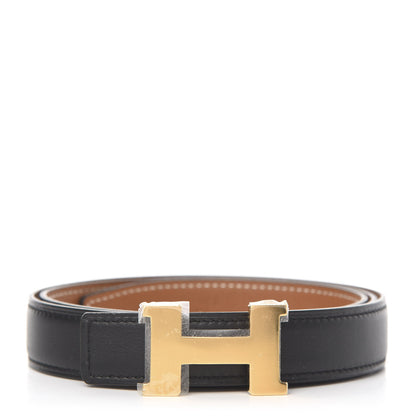 Hermes Swift Epsom 24mm Mini Constance H Belt 85 Black Gold 1 of 5