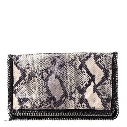Stella McCartney Eco Python Falabella Fold Over Clutch Grey 1 of 12