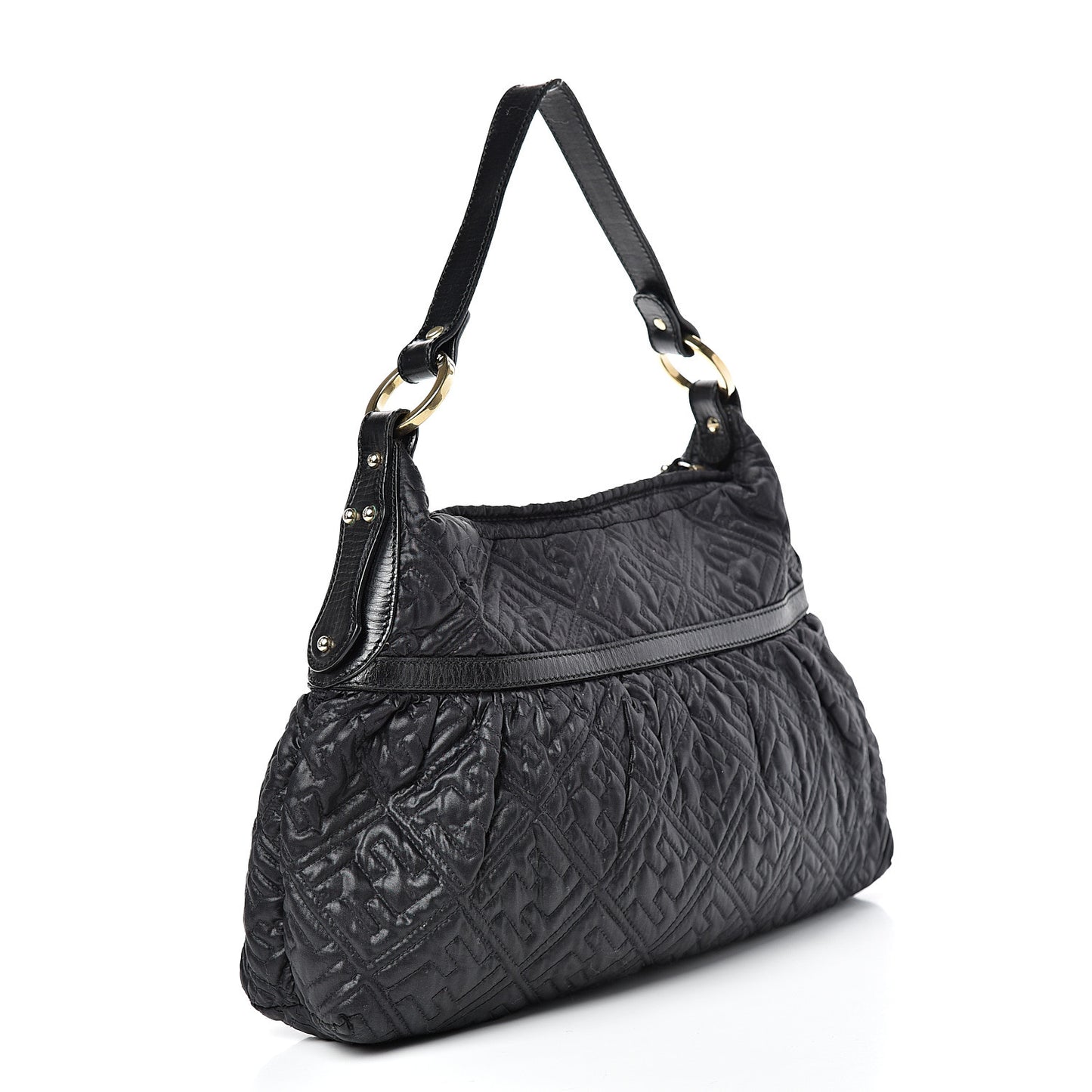 Nylon FF Embroidered Chef Hobo Black