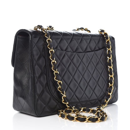 Chanel Lambskin Quilted XL Jumbo Single Flap Black 3 of 9
