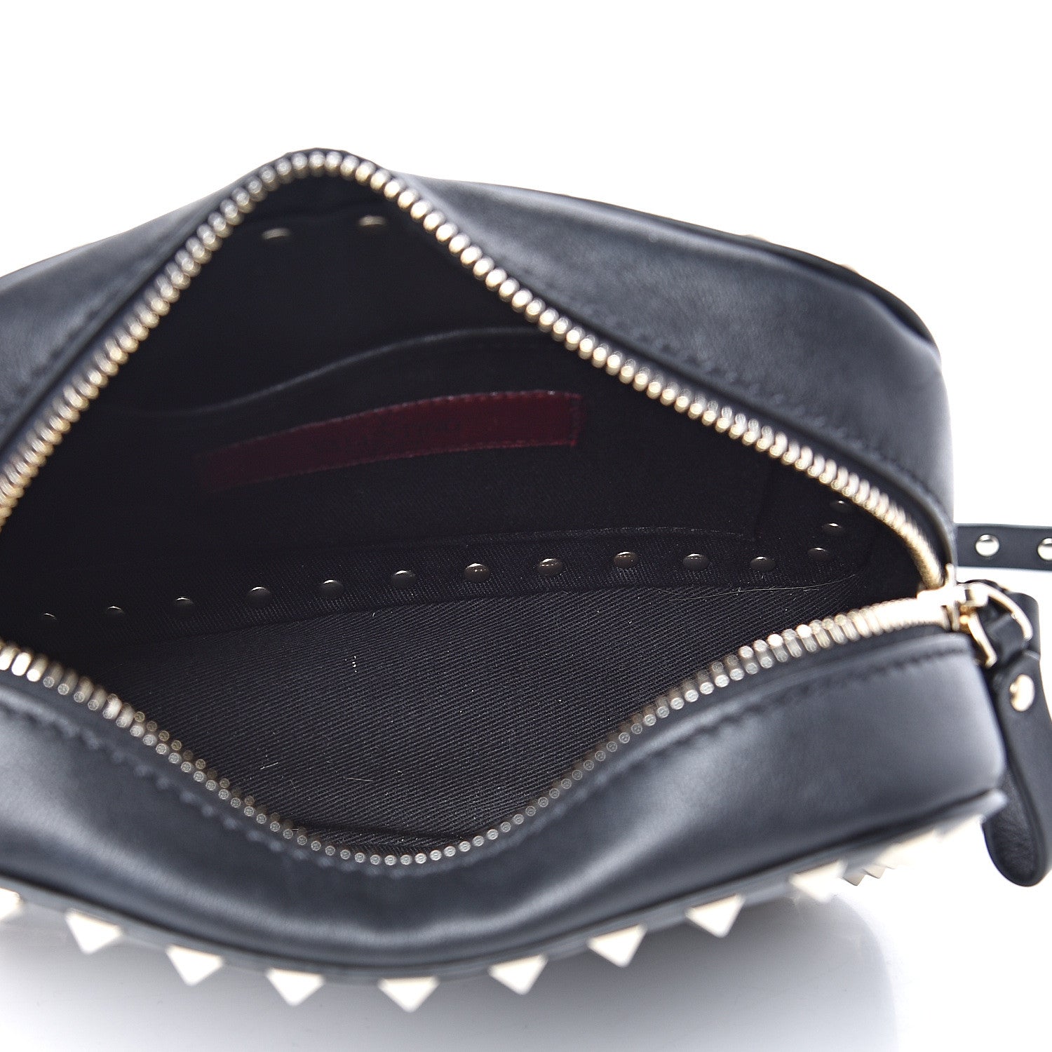 Valentino Garavani Calfskin Rockstud Camera Crossbody Bag Black 4 of 11