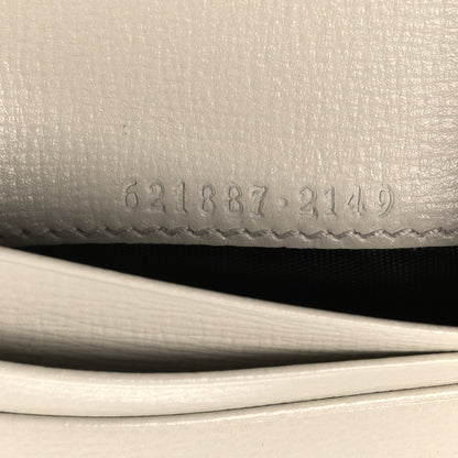 Gucci GG Supreme Monogram Azalea Calfskin Horsebit 1955 Card Case Wallet Beige Ebony Mystic White 8 of 10