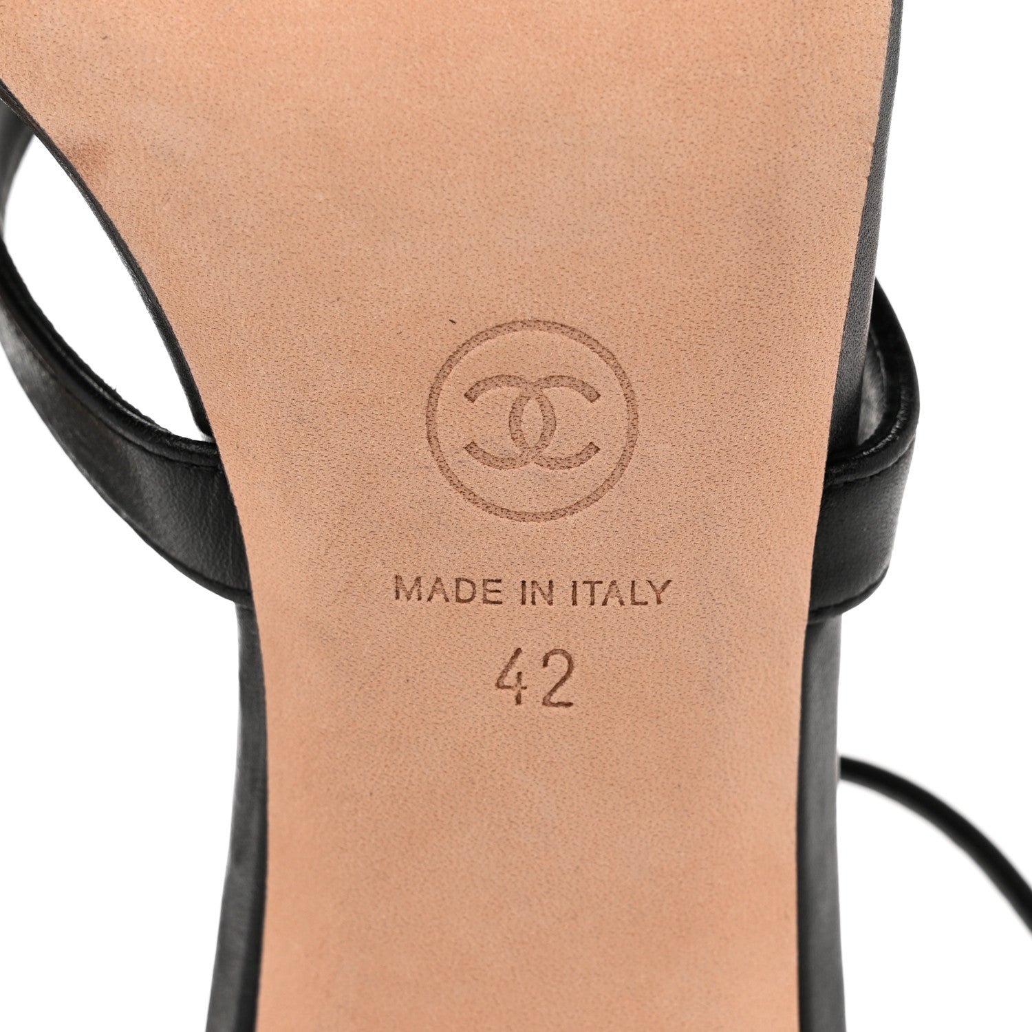 Chanel Lambskin CC Moonlight Strappy Sandals 42 Black 6 of 7