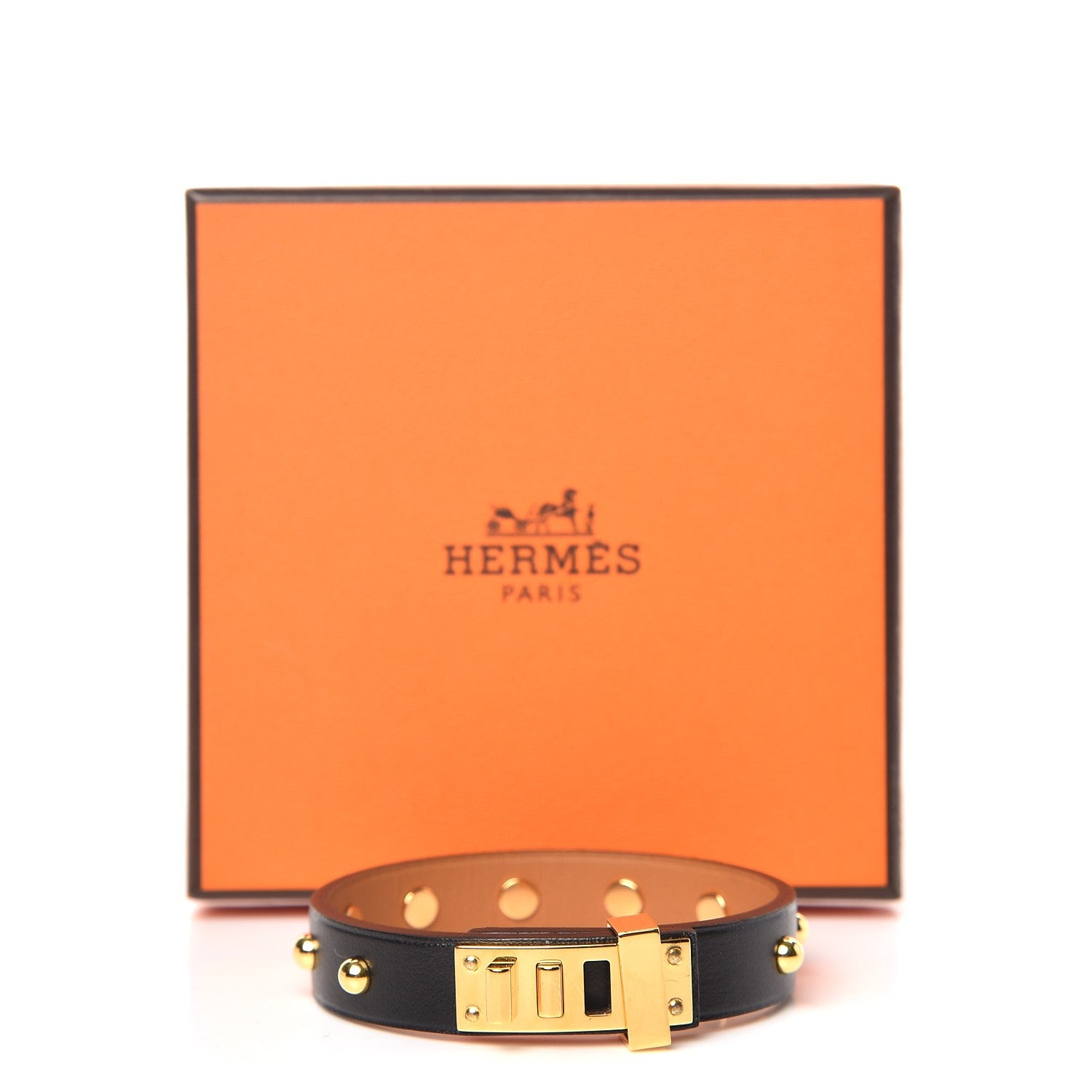 Hermes Swift Mini Dog Clous Ronds Bracelet T3 Black 6 of 6