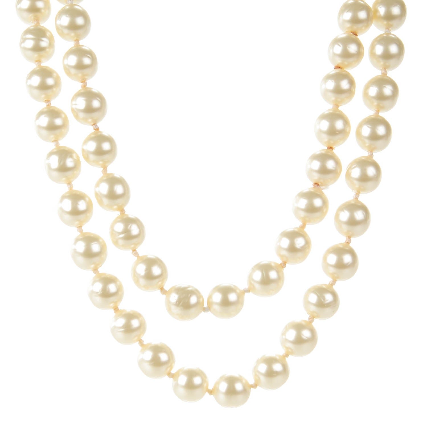 Chanel Pearl Long Necklace Gold 1 of 4