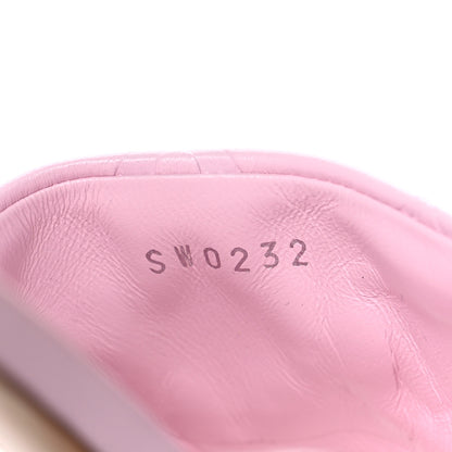 Louis Vuitton Lambskin Embossed Monogram Revival Flat Mules 38 Light Pink 7 of 9