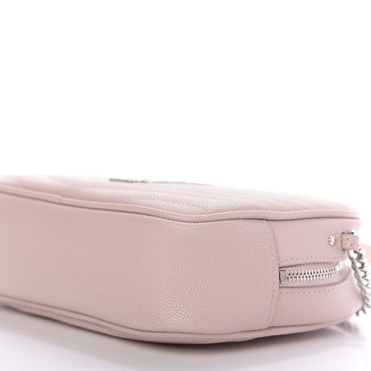 Saint Laurent Grain De Poudre Matelasse Monogram Mini Lou Camera Bag Marble Pink 7 of 10