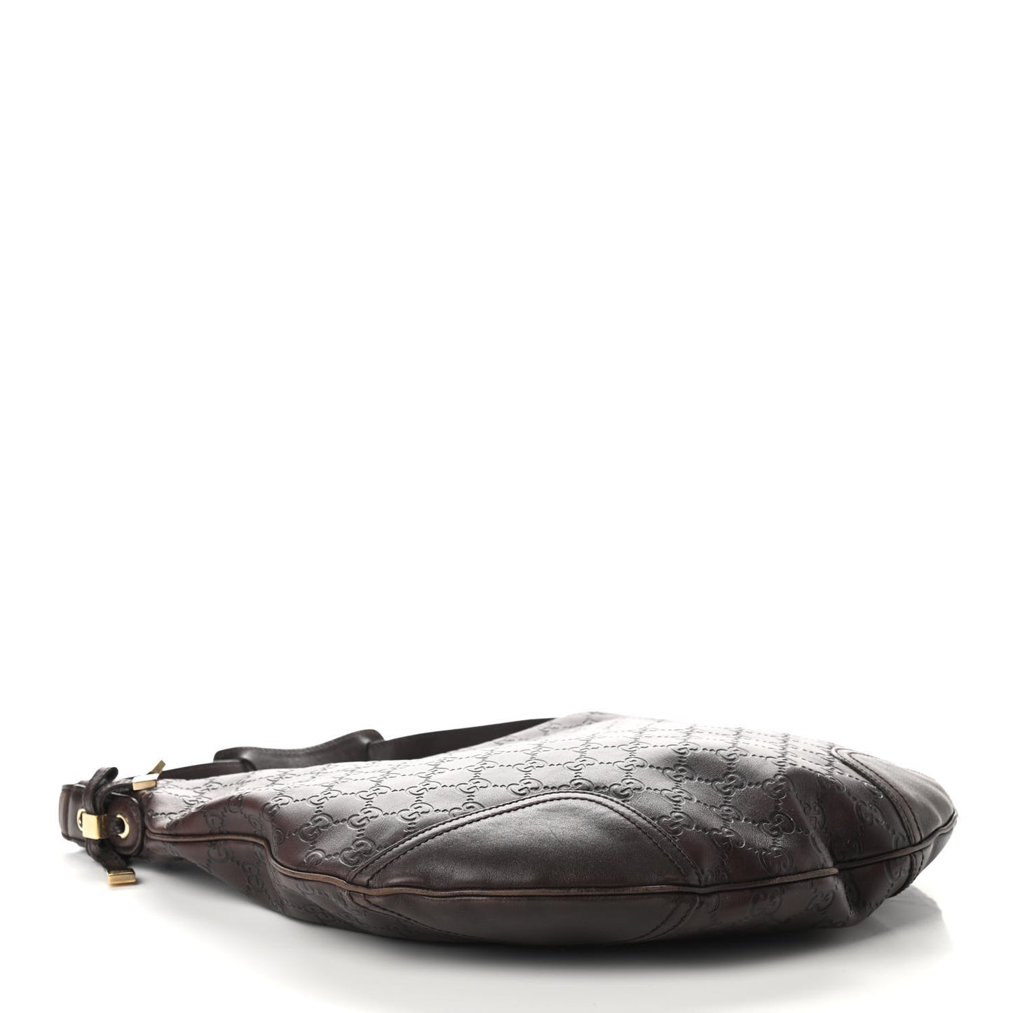 Guccissima Large Princy Hobo Dark Brown