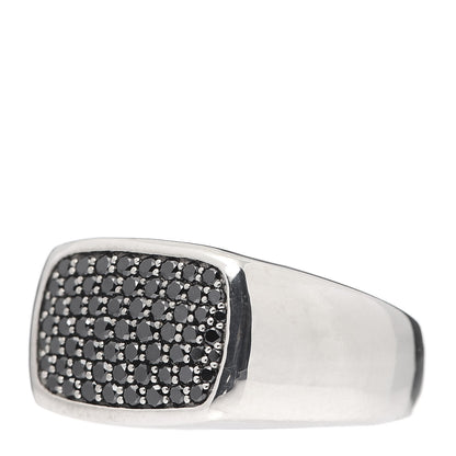 David Yurman Sterling Silver Black Diamond Signet Ring 62 10 3 of 6