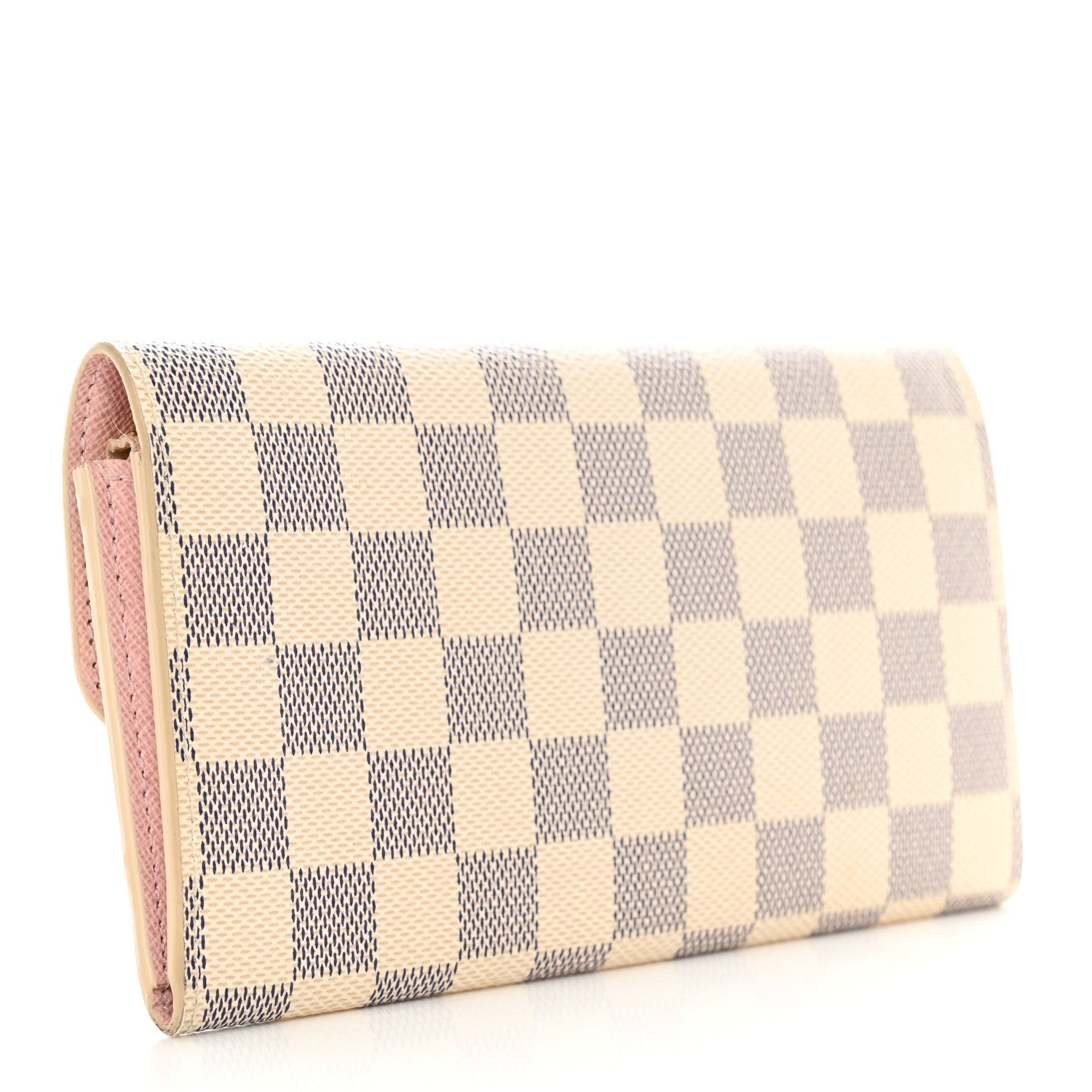 Louis Vuitton Damier Azur Emilie Wallet Rose Ballerine 3 of 11