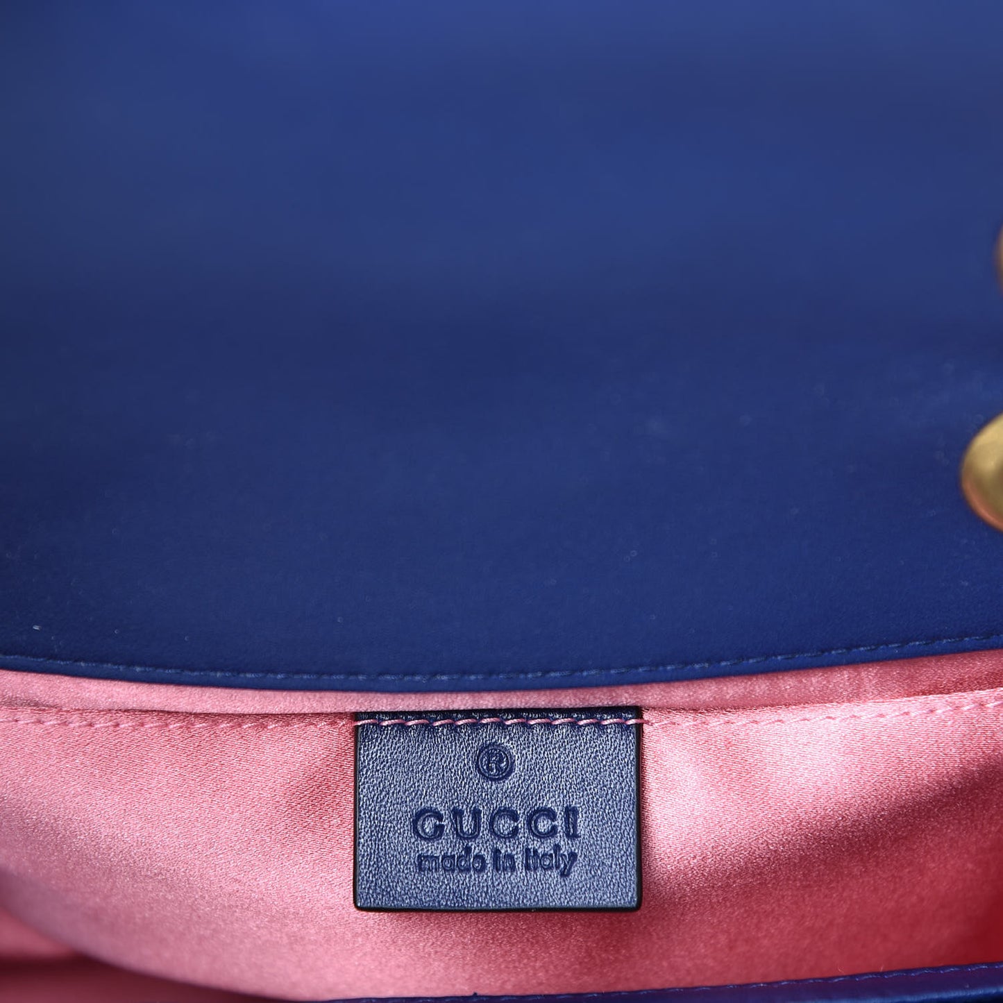 Velvet Matelasse Mini GG Marmont Shoulder Bag Cobalt Blue