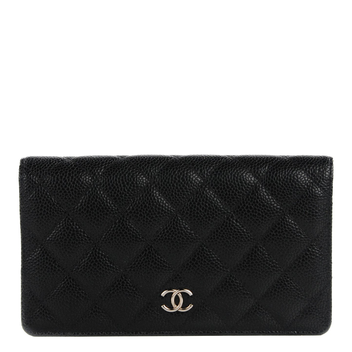Caviar Quilted Yen Wallet Black