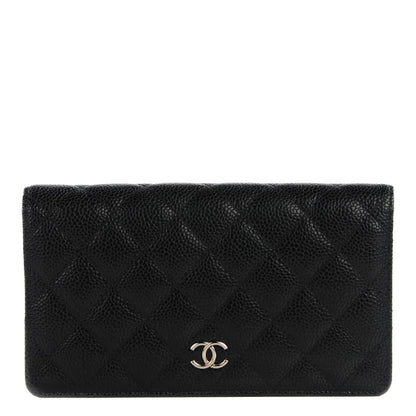 Chanel Caviar Quilted Yen Wallet Black 1 of 7