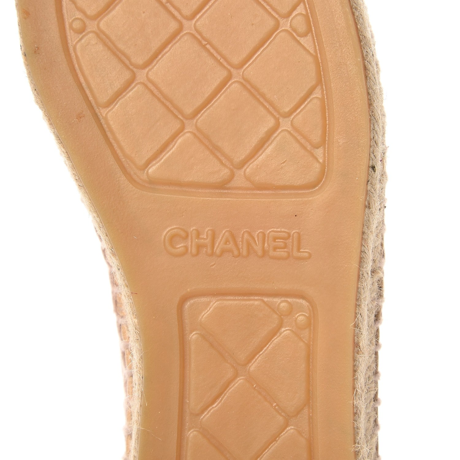 Chanel Lambskin CC Espadrilles 38 Beige Black 8 of 11