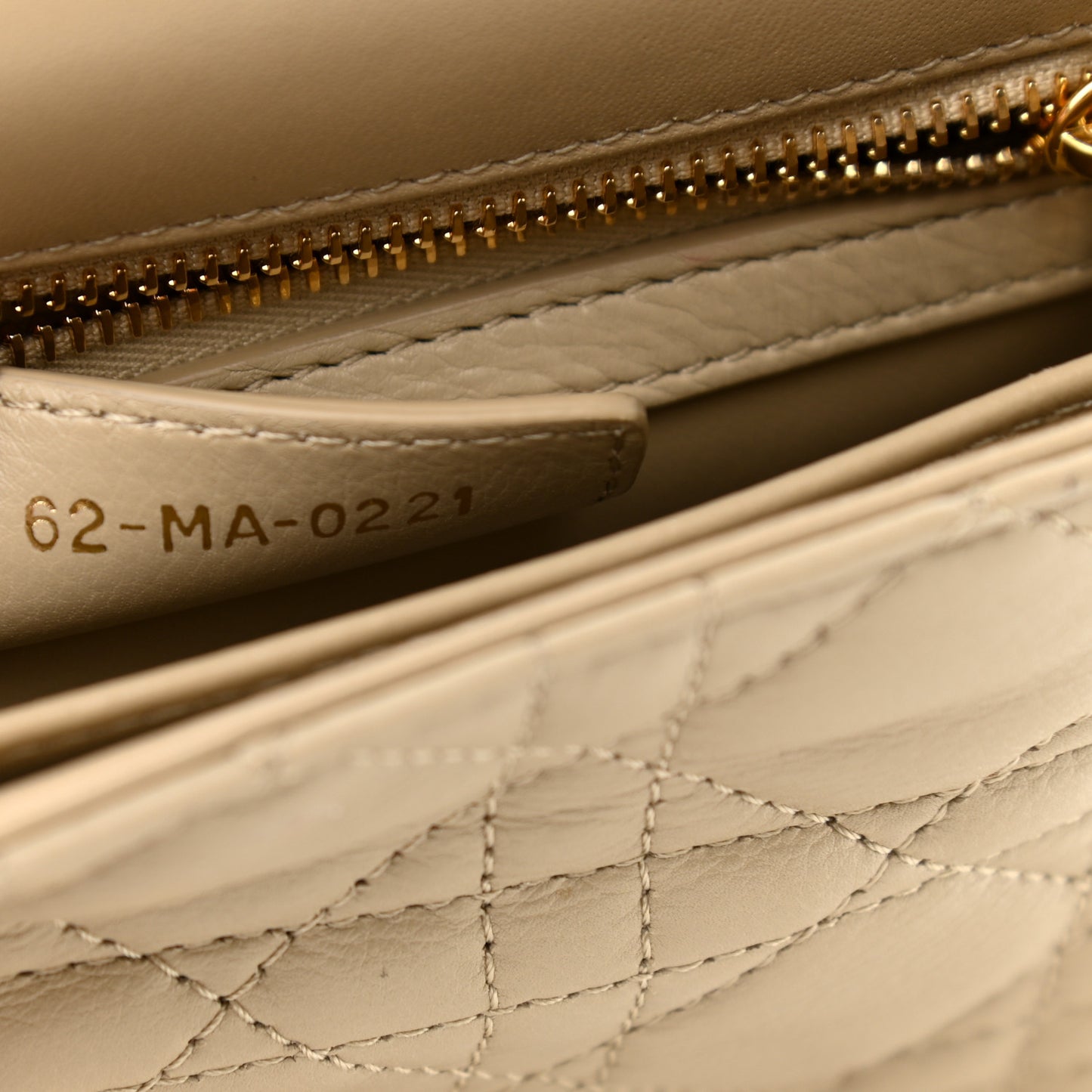 Lambskin Cannage Small Caro Bag Beige