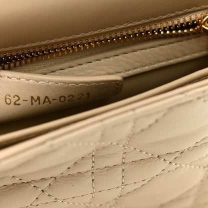 Christian Dior Lambskin Cannage Small Caro Bag Beige 12 of 15