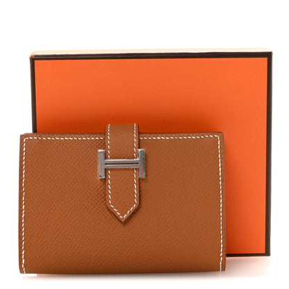 Hermes Epsom Bearn Card Holder Wallet Gold 7 of 7