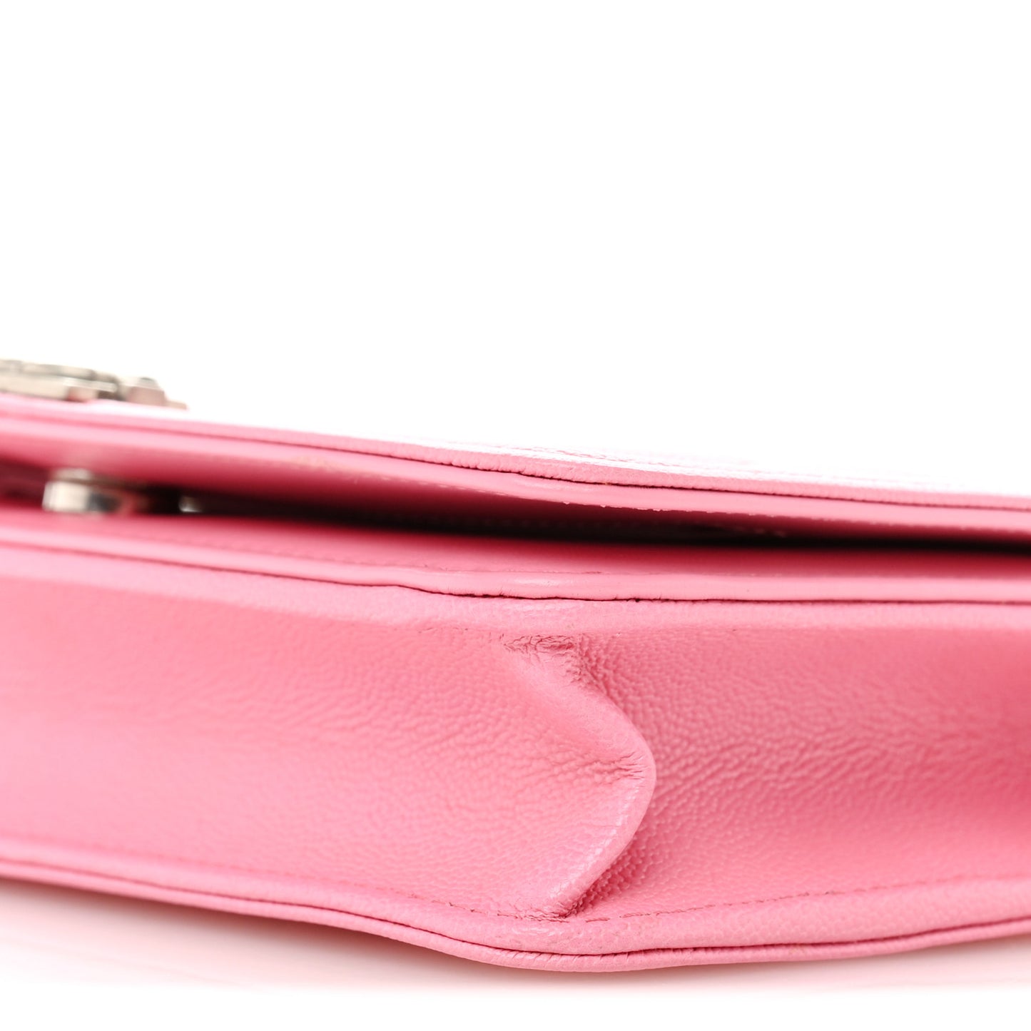 Caviar Quilted Boy Wallet On Chain WOC Pink