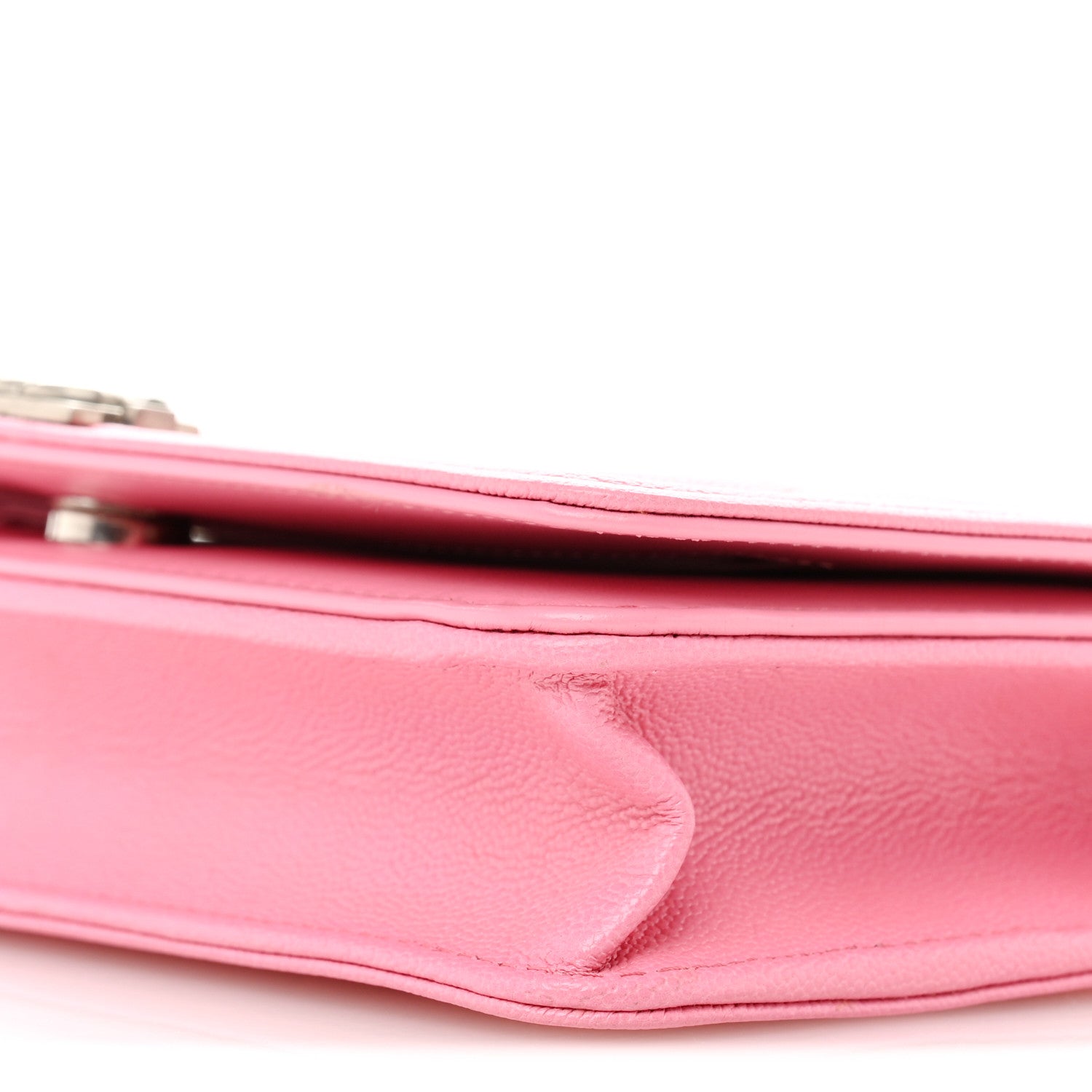 Chanel Caviar Quilted Boy Wallet On Chain WOC Pink 11 of 14