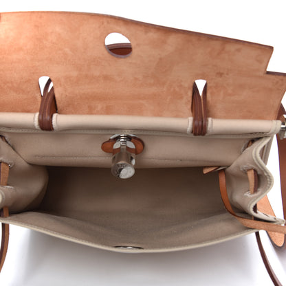 Hermes Vache Hunter Toile Herbag Zip 31 PM Trench Gold 5 of 9