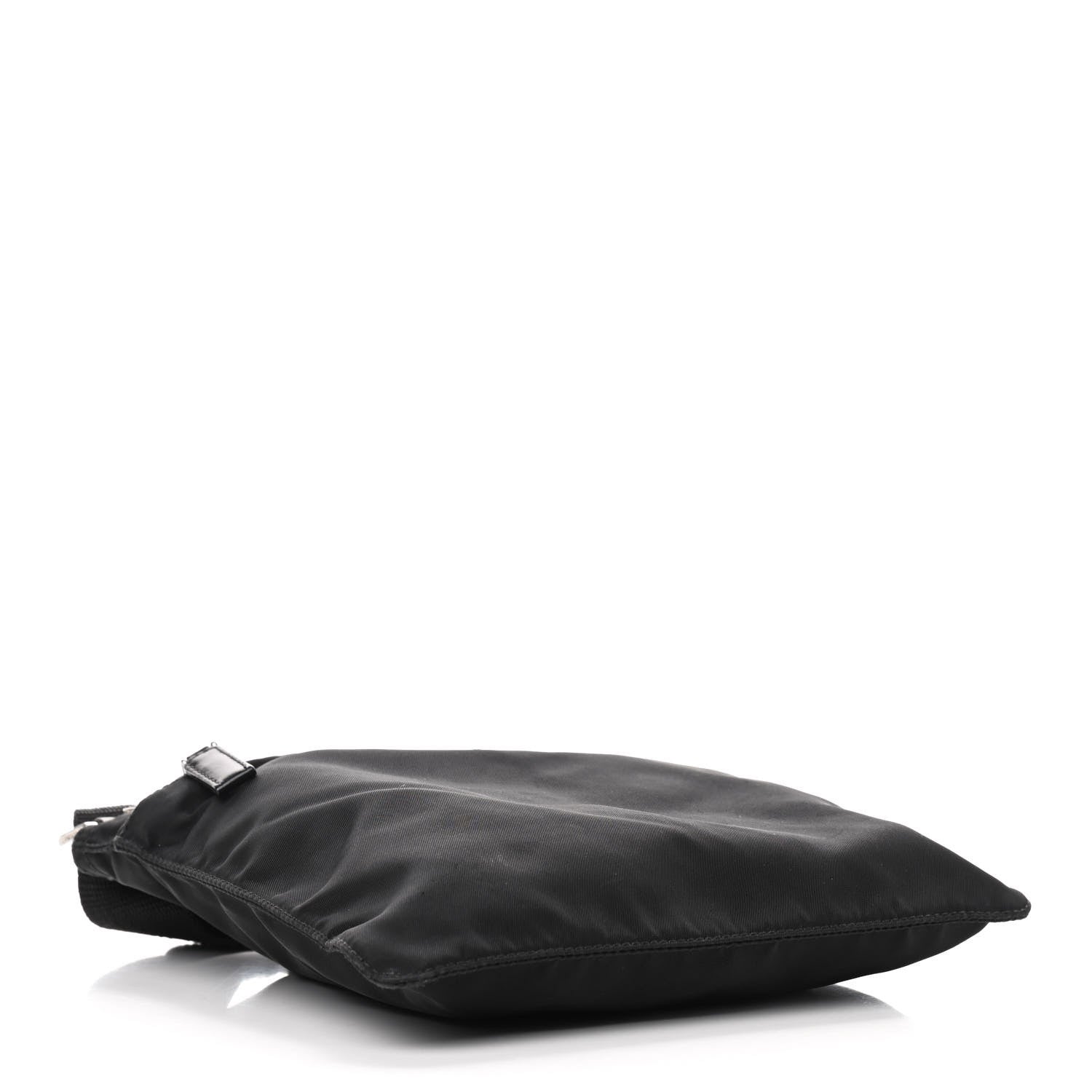 Prada Tessuto Nylon Saffiano Flat Messenger Bag Black 4 of 8